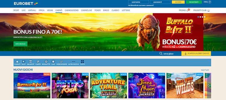 Eurobet.it-Casino-homepage