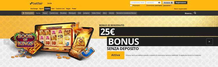 Betfair casino - bonus